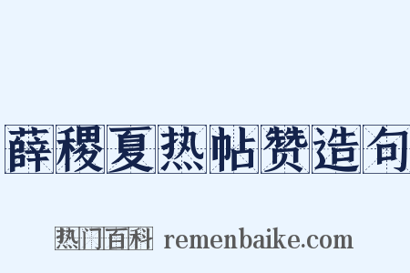 薛稷夏热帖赞造句是什么意思的图片